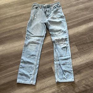 Just black high waist jeans